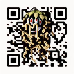 QR code generated with the prompt "spaguetti monster"