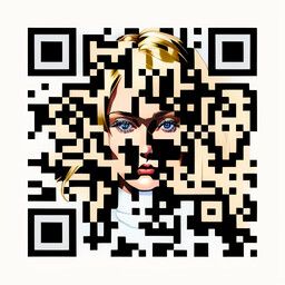 QR code generated with the prompt "woman, nordic, blonde"